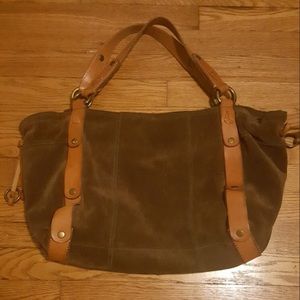 Lucky brand suede tote style purse